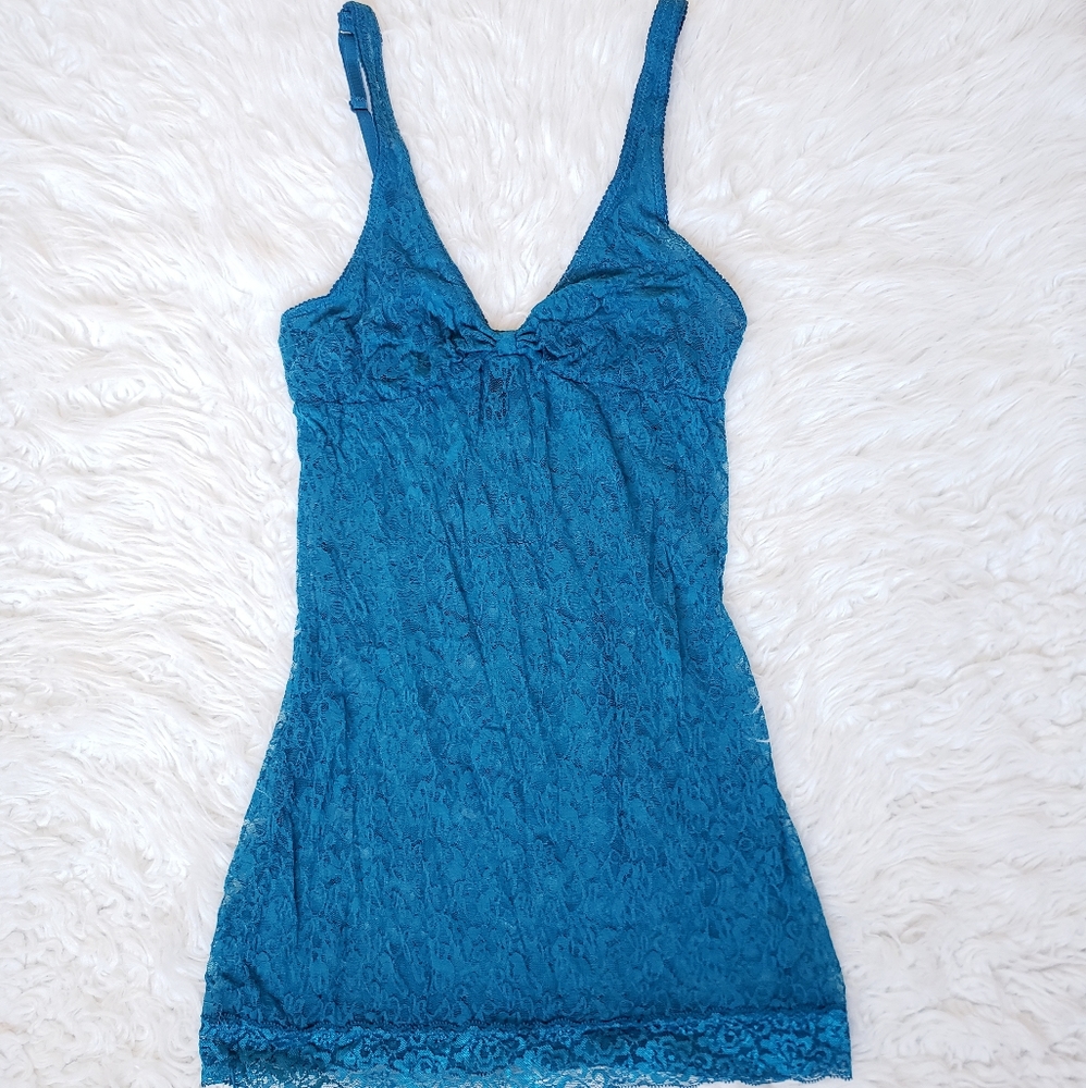 SALEMarilyn Monroe intimate S teal blue lace teddy
